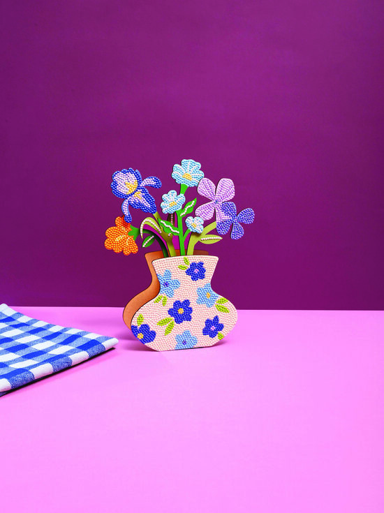 Graine Creative dekoravimo kristalais rinkinys „Vaza ir gėlė“