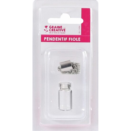 Stikla kulons – Sudraba krāsa (25 x 10 mm)