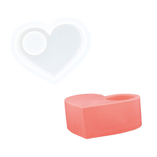 Silicone mold – Candle holder (heart)