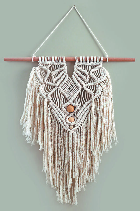 Graine Creative Makrame rinkinys „Boho“ ekrū spalvos