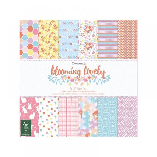 Blooming Lovely – papīra bloks 30 × 30 cm