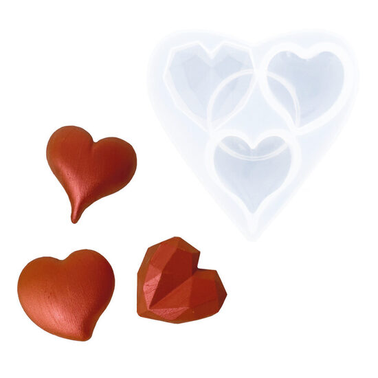 Silicone mold – 3 hearts