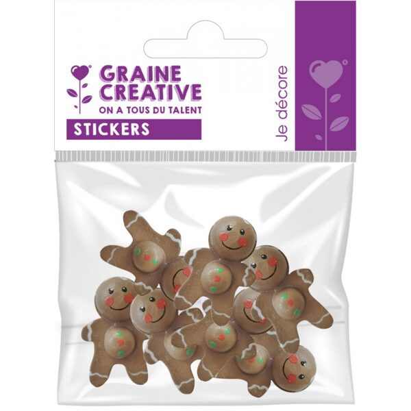 Graine Creative 5 3D Gingerbread Men 30 mm