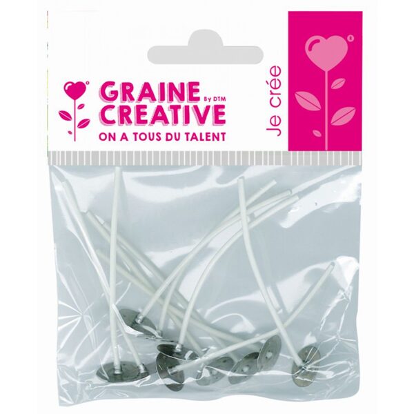 Graine Creative Candle Wicks on Stand 70mm (10 pcs)