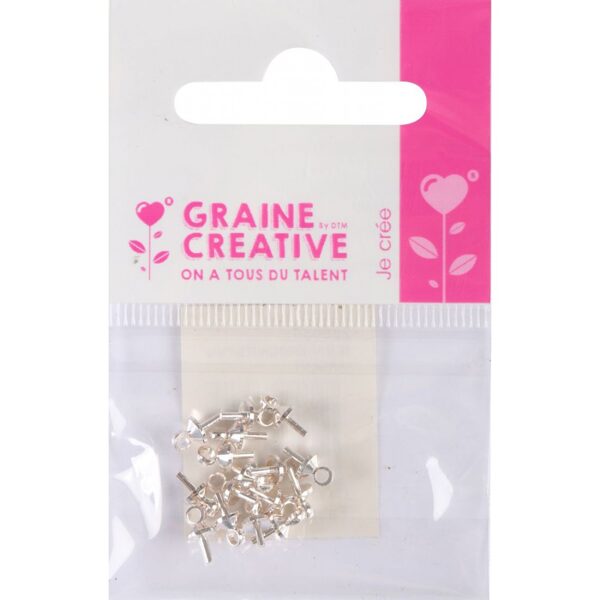 Graine Creative bag of 16 mini hooks 7 mm silver