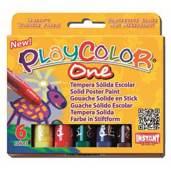 Graine Creative 6 solid gouache sticks, basic color set