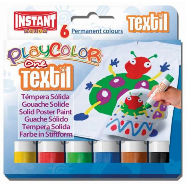 Graine Creative 6 solid gouache sticks, textile color set