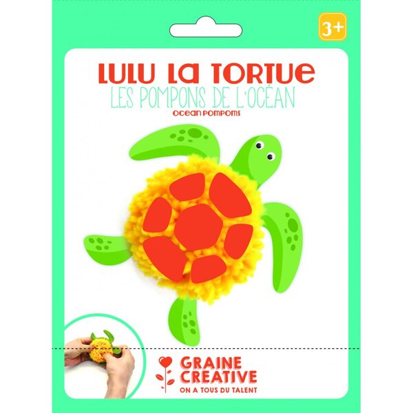 Graine Creative DIY Pompon Kit - "Turtle" 3+