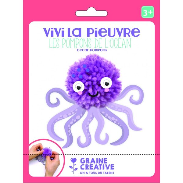 Graine Creative DIY Pompon Kit - "Octopus" 3+