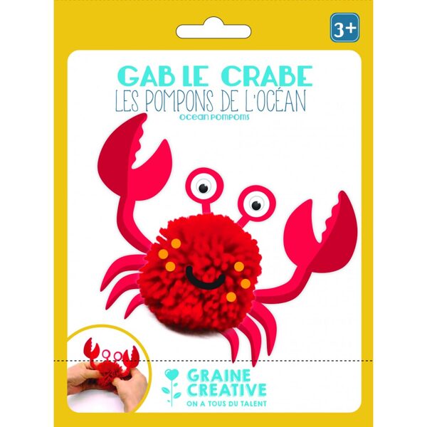 Graine Creative DIY Pompon Kit - "Crab"