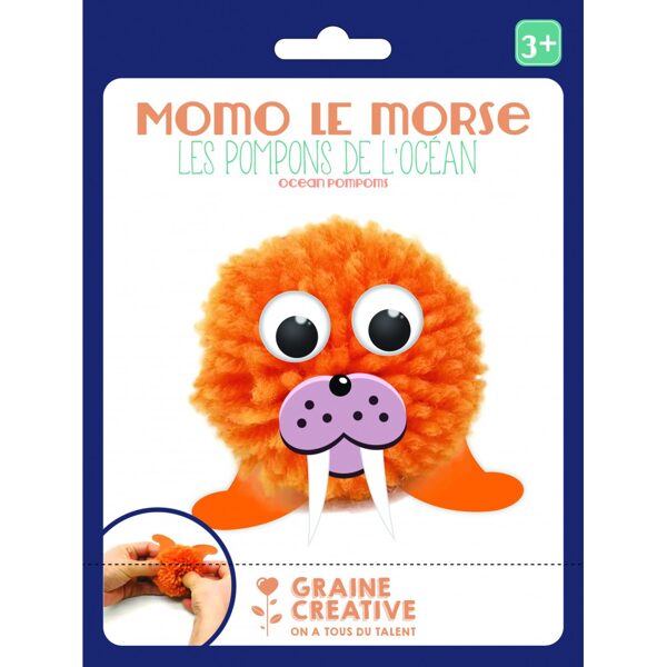 Graine Creative DIY Pompon Kit - "Walrus" 3+