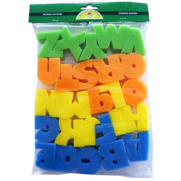 Graine Creative 6 foam sponges in alphabet shapes, 50 x 50 mm