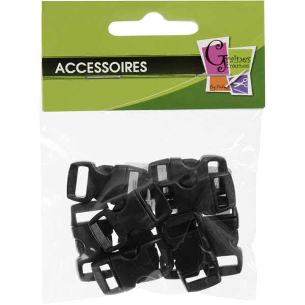 Graine Creative 10 Black Plastic Clips 10 - 30x15