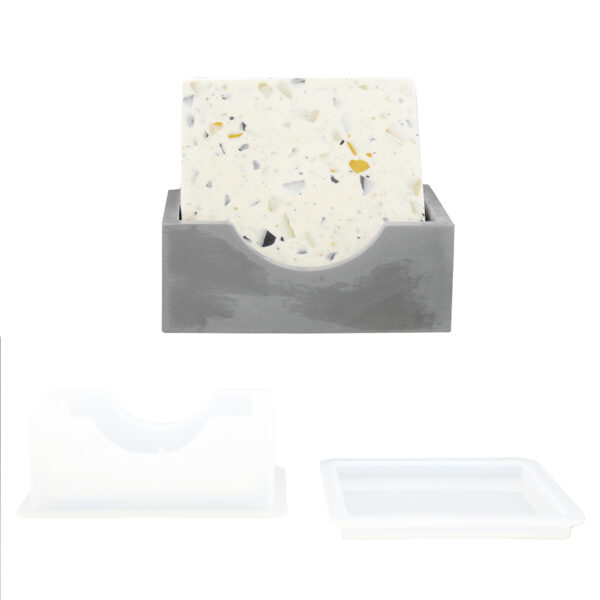 Silikona formas komplekts - Turētājs un 4 paliktņi