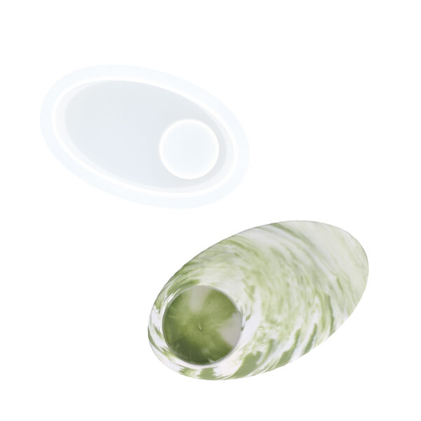 Silikona forma - Svečturis (ovāls)