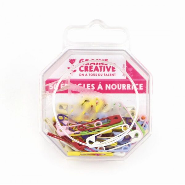 Graine Creative 50 Assorted Colors Safety Pins 27 mm